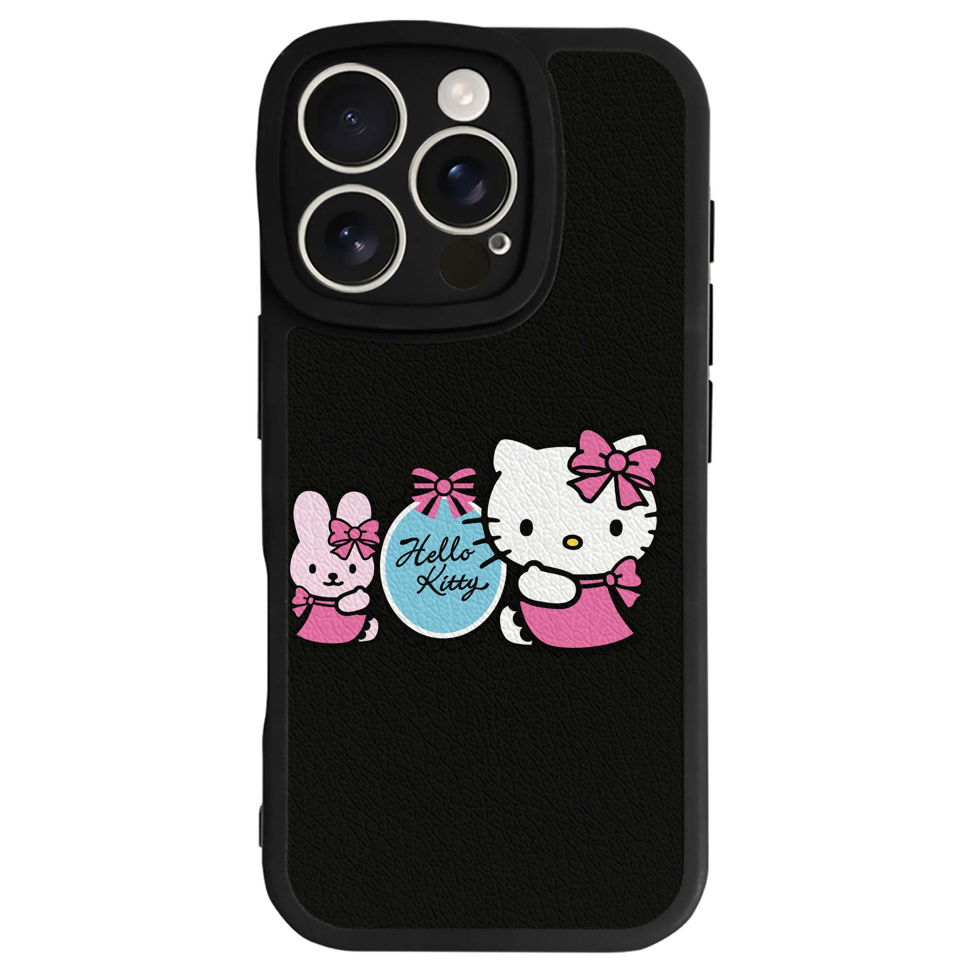 （画像用） Hello Kitty ハローキティ 【iPhone 16シリーズ対応】シリコンスマホケース（レザー調） 材質：シリコン